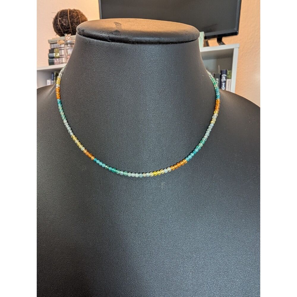 Handmade Dyed Agate Necklace